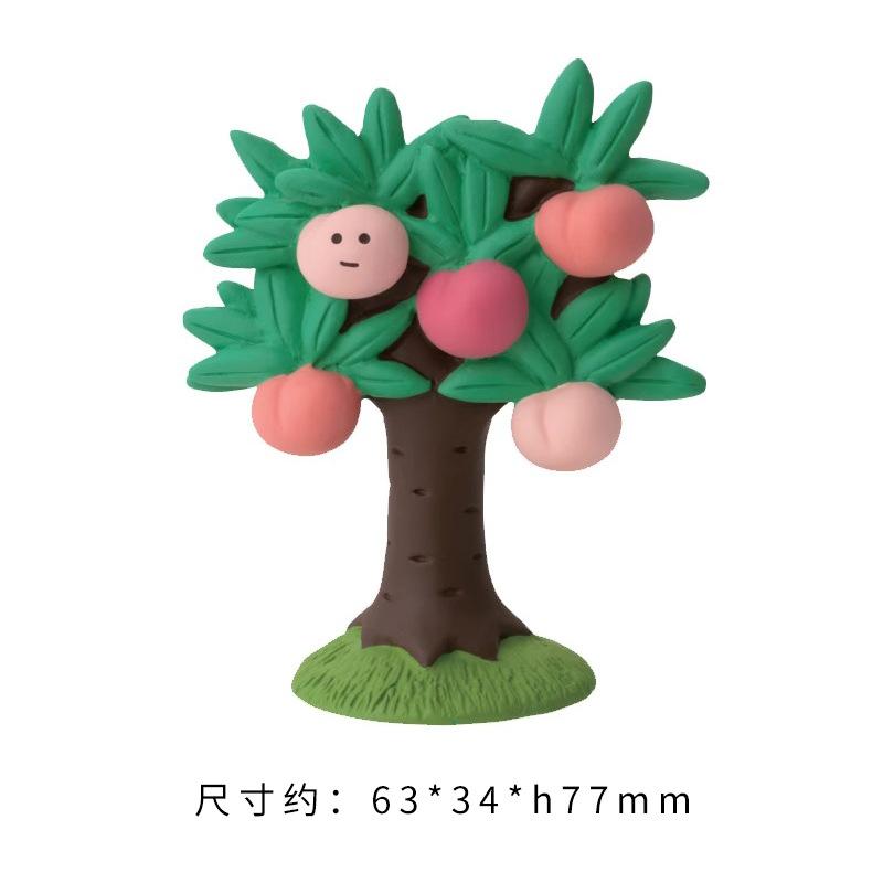Japanses Creative Toys Peach Series ZAKKA Cat Figurine Decoration Micro Landscape Photo Props Miniature Resin Gift DIY Ornaments