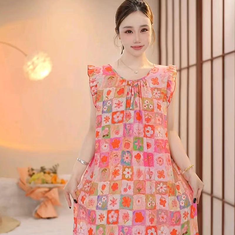 Women's Cotton Silk Camisole Pajama Dress - Summer, Loose Fit, Cute Japanese Style, Sexy and Thin, Perfect for Students