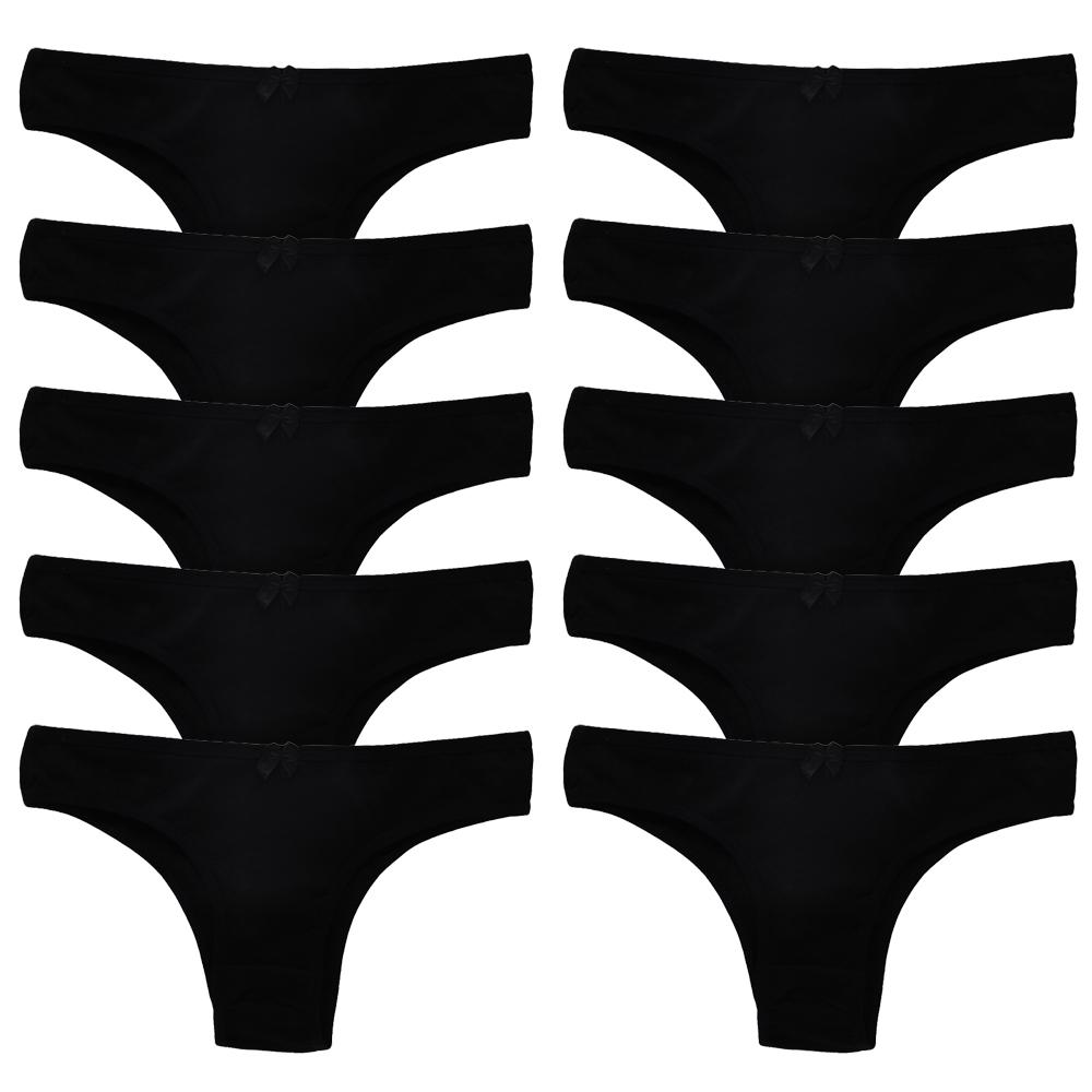 Panties for Woman Cotton Sexy Underwear Ladies Bikini Girls Briefs Soft Knickers Low Waist Intimates Lingerie  10Pcs/set