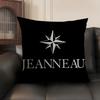 J-Jeanneaus Yachts Logo Cushion Cover Natural Linen Organic Fabric Double-Sided Printing Sofa Home Decor Gift Pillow Case