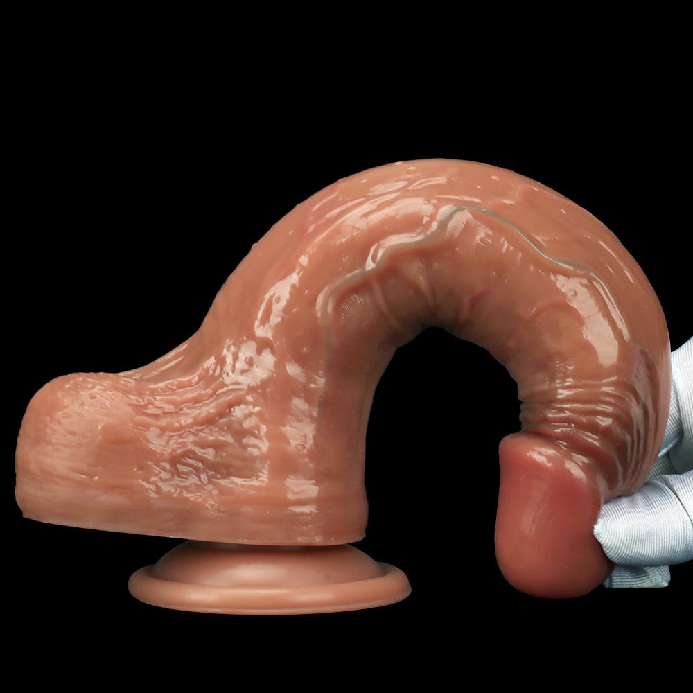 Realistic Soft Liquid Silicone Simulation Dildo Female Masturbator Adult Sex Toy Realistic Penis Strap on Cock