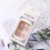24Pcs White Pink Flower Acrylic Fake Nails Short Square French False Nail Wearable Full Cover Artificial Press on Nail For Women