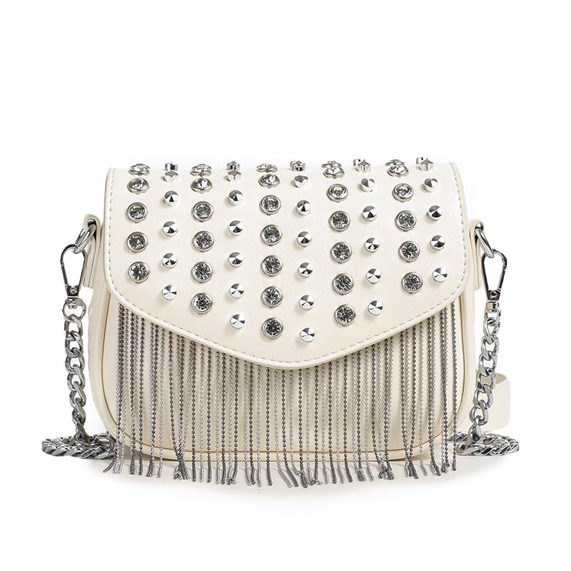 

Exquisite Chains Tassel Square Shoulder Bags PU Diamonds Personality High Quality Crossbody Women s Bags 2024 Fashion Hot Trendy