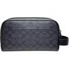 Coach Coated Canvas With Calfskin Travel Storage Bag Trumpets Mens Black