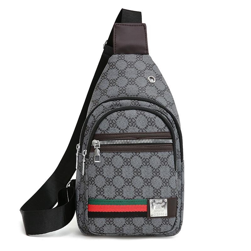 Pánská multifunkční taška přes rameno Messenger látková hrudní taška crossbody ležérní kabelka s otvorem pro sluchátka