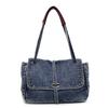 Simple denim bag women's new popular casual shoulder bag large capacity tote bag fashion messenger bag