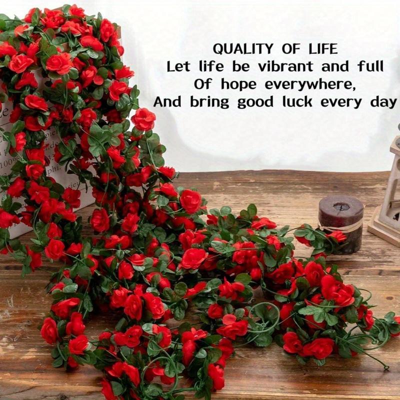 Artificial Flower Plants Fake Rose Vine Flowers Home Hotel Office Wedding Party Garden Craft Art Decoration