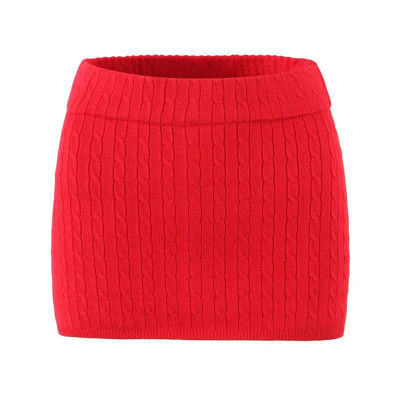 Za Autumn New Arrivals Women's Clothing Zr European and American Style Fashionable Versatile Sexy High-Waisted Slimming Knitted Mini Skirt