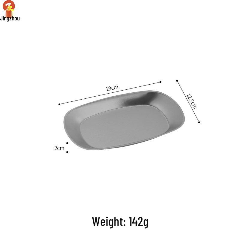 Korean Style Stainless Steel Rectangular Serving Plates