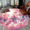 Abstract Mosaic Round Rug Disco Ball Print Modern Artistic Home Decor Circular Carpet Soft Non-Slip Mat for Living Room Bedroom