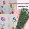 Green Iron Wire for Flower Stems and Crafts: Fine Leaf Vein Rods for DIY Paper Flowers and Stockings.