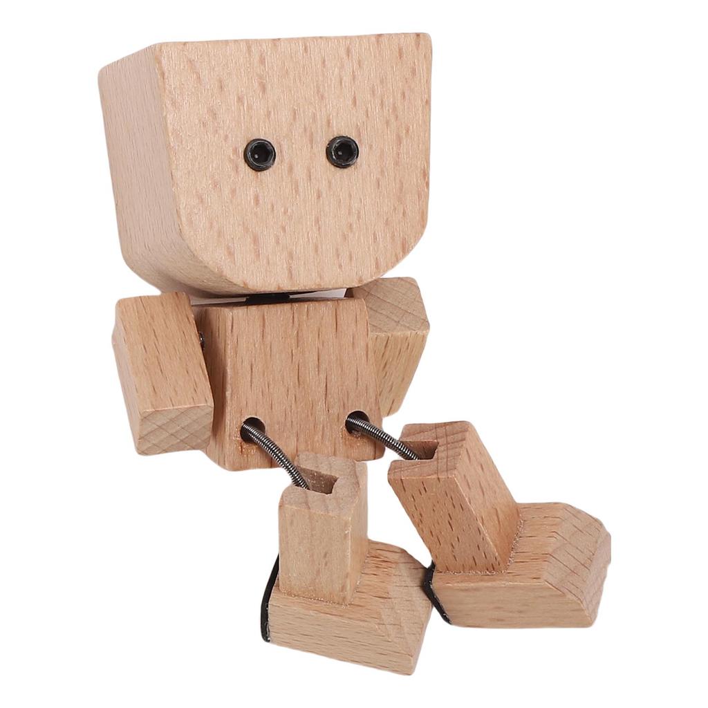 Schüttelnder Holzmann Magnetisch Lustige Ausdrücke Auto Armaturenbrett Schüttelnde Holzpuppe Figur für Schreibtisch Regal