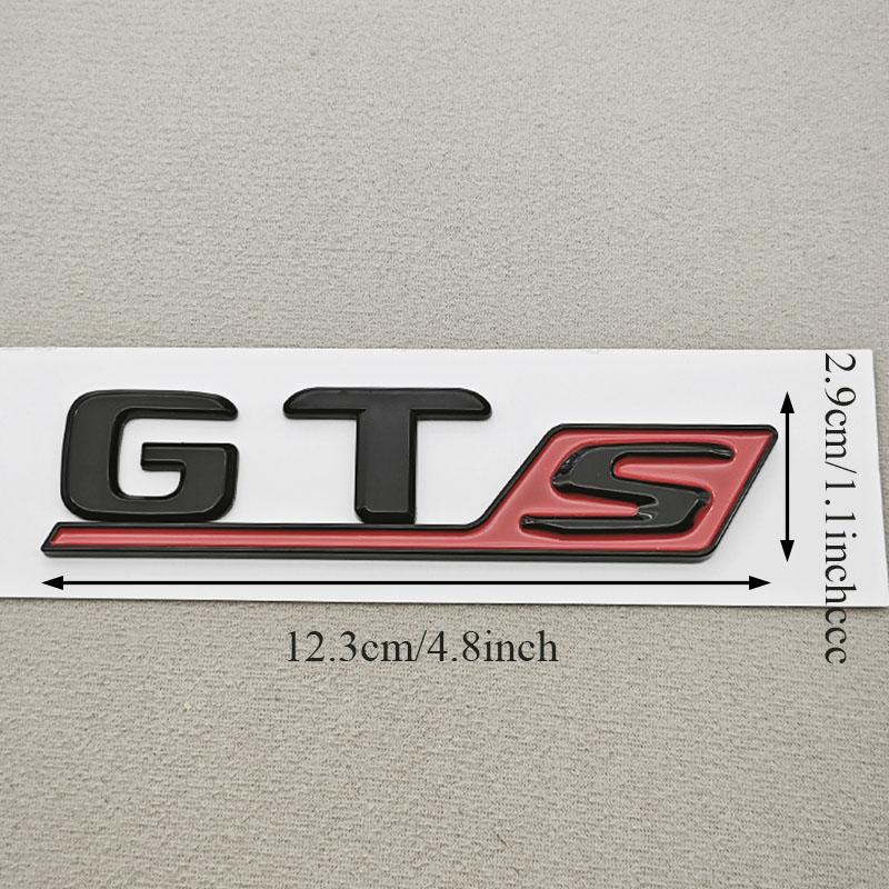 NEW 3D ABS Black Red Yellow Car Tail Marking Logo GTS Letters Rear Trunk Badge Emblem For Mercedes Benz GT Class GTS Accessory