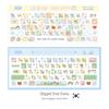Cute Korean Keyboard Stickers Hangul Keycap Decals Removable Pastel and Lucky Designs