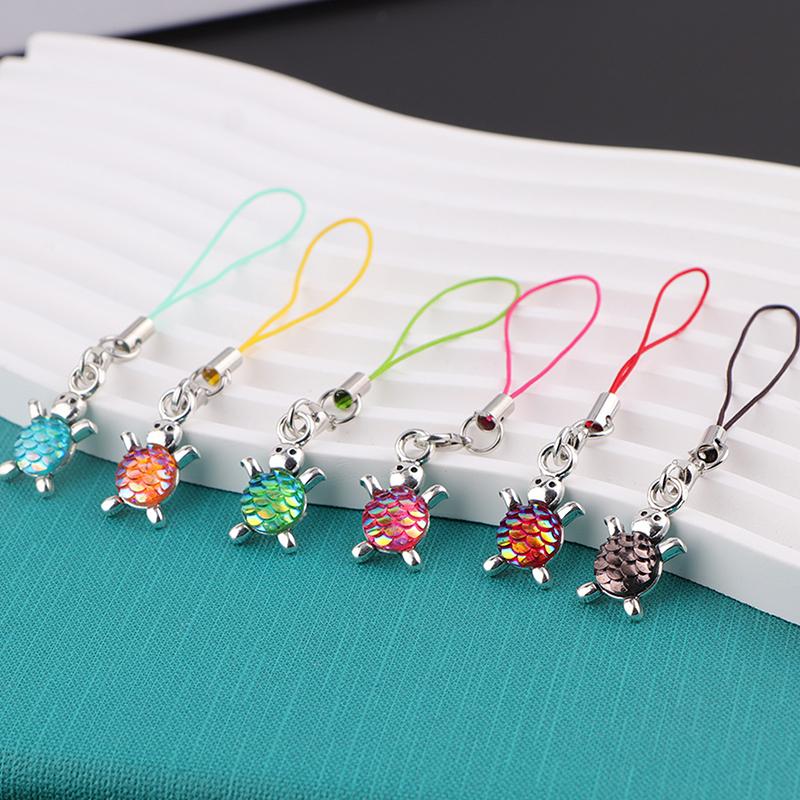 Anti Loss Mini Fish Scale Turtle Mobile Phone Strap Chain Pendants Bag Hangings Decoration