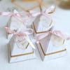 Lot de 20 boîtes à bonbons triangulaires de style pyramide européenne, fournitures de fête de mariage, boîtes cadeaux en papier ADM