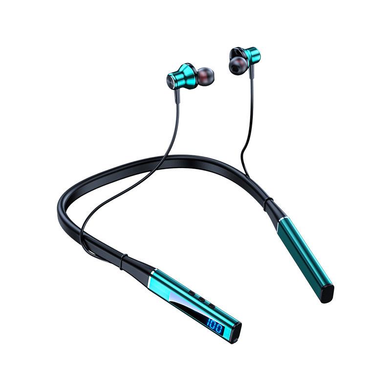 5.3 Wireless Bluetooth Neckband Earphones - High-Quality Sound, Low Latency, Digital Display, Perfect for Gaming