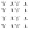 100 Sets Metal Chicago Binding Screws Electroplated Brass Arc Surface Round Flat Head Leather DIY Rivets Screws 9x5mm