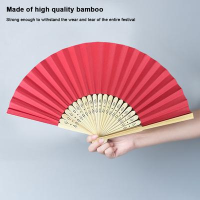 Hand Fan Bamboo Paper Fan Foldable Fans Solid Color Guest Fans DIY Guest Gift for Wedding Birthday Summer Party
