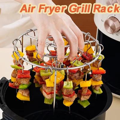 1 Zestaw Grill i Szaszłyki ze Stali Nierdzewnej, 12/24/36/48 szt. Igieł, Zestaw BBQ, Frytkownica Powietrzna, Piekarnik, Grill, Szaszłyki, Przybory Kuchenne