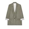 Spring New Women's Clothing Print Cuff Linen Blended Casual Suit Jacket 2753630 2686709