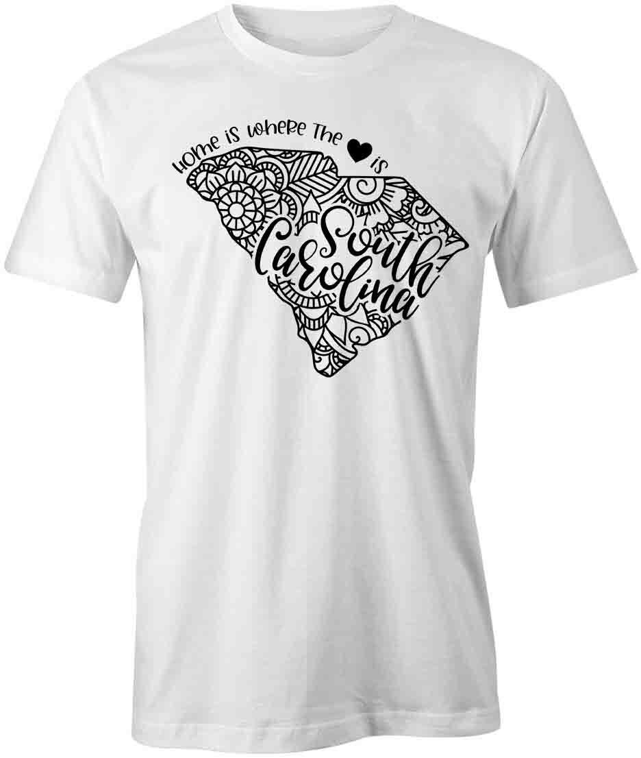 STATE MANDALA SOUTH CAROLINA TShirt Tee Short-Sleeved Cotton CLOTHING S1WSA804 XXXL