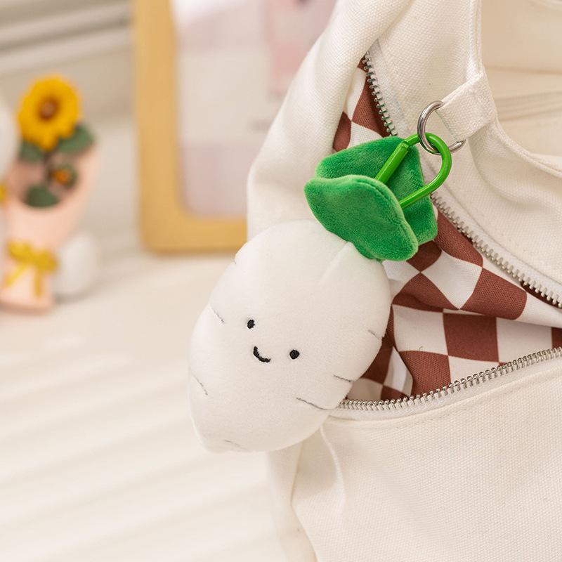 Adorable Animal Vegetable Plush Keychain Charm - Cute & Funny Bag Accessory Doll