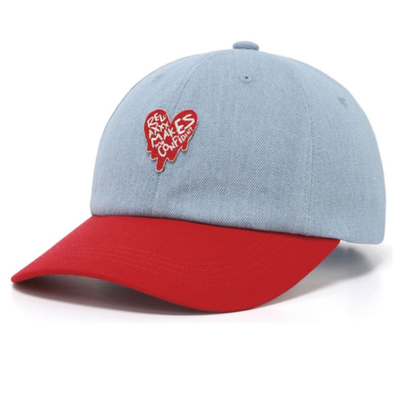 RXMC Melting Heart Two Tone Ball Cap_LIGHT BLUE/red