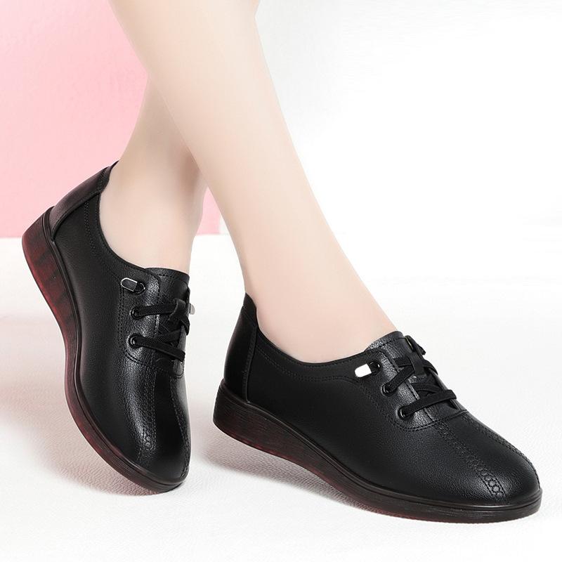 2025 Fashion Women Shoes Genuine Leather Loafers Women Casual Shoes Soft Comfortable Shoes No-slip Women Flats