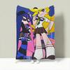 Anime P-Panty & Stocking with Garterbelt Throw Lightweight 240g Flannel Blanket Soft Skin-friendly for Summer Cooling