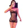 Sex Underwear Sexy Shiny Hip Skirt Women's Hot Transparent Temptation Pajamas No Backless Uniform