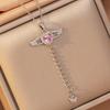 [Titanium Steel] Necklace Women's Copper Micro-inlaid Electroplating Advanced Sense Delicate Clavicle Chain Jewelry