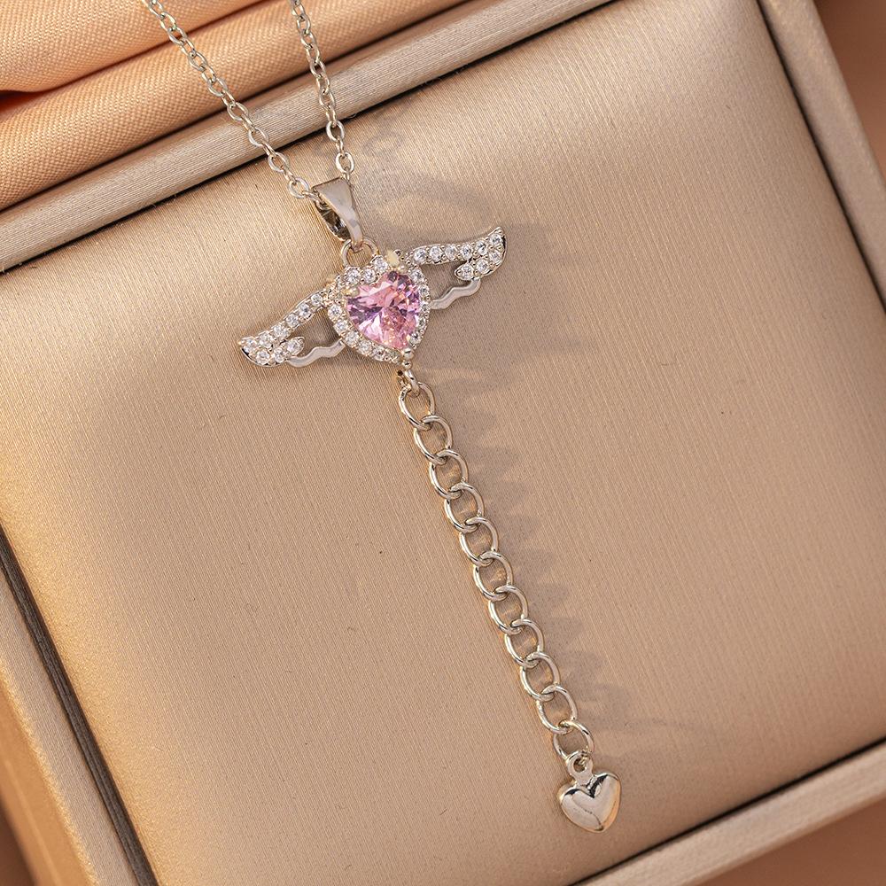 [Titanium Steel] Necklace Women's Copper Micro-inlaid Electroplating Advanced Sense Delicate Clavicle Chain Jewelry