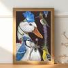 Vogel Kaninchen Ente Tier Gemüse Kopf Klassische Vintage Poster HD Qualität Wandkunst Retro Poster für Heim Zimmer Wanddeko