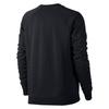 Nike Solid Color Brand Logo Round Neck Long Sleeve Sweatshirt Women Tops Black 930906-010