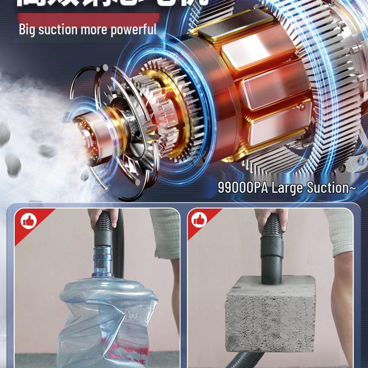High-Power Industrial Vacuum Cleaner - Large Suction for Home, Auto, Carpet, and Seam Cleaning