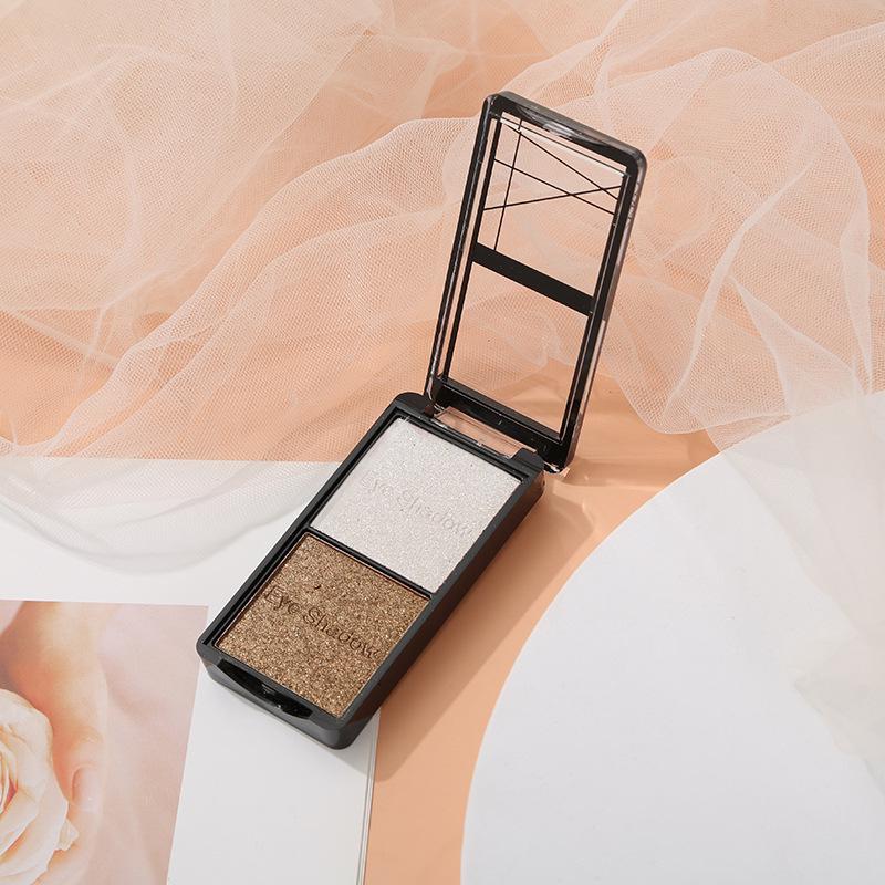 Ashariya Two-Color Pearlescent Earth Tone Eyeshadow Palette