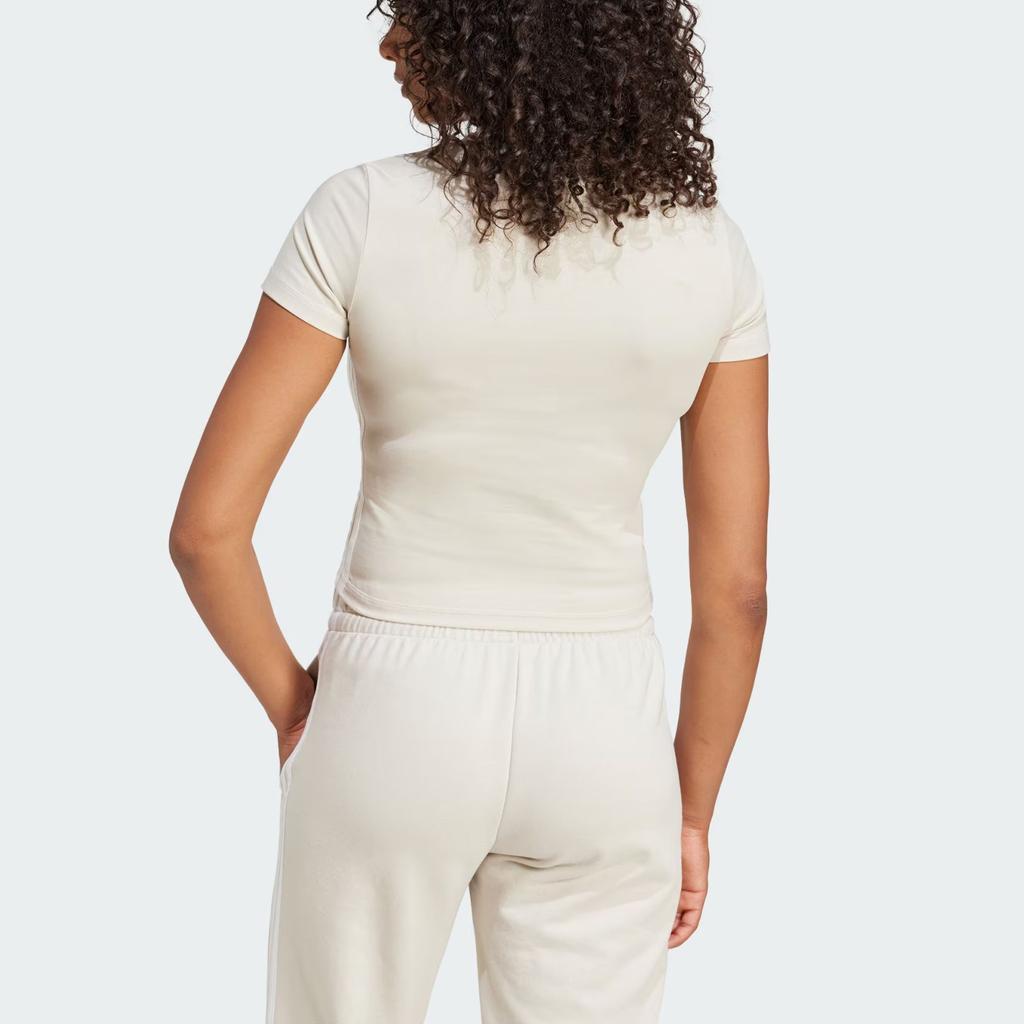 adidas ESSENTIALS T Shirt Women's Miracle Bauxite Brown/White JE1247