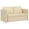 Floor Sofa with Sleeping Function Cream 112x174x55 Cm Fabric