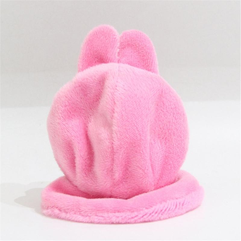 Soft Plush Dog Hooded Cloak For Kids Role Play Costume Accessory Thick PP Cotton Fill Doll Keychain Head Cover