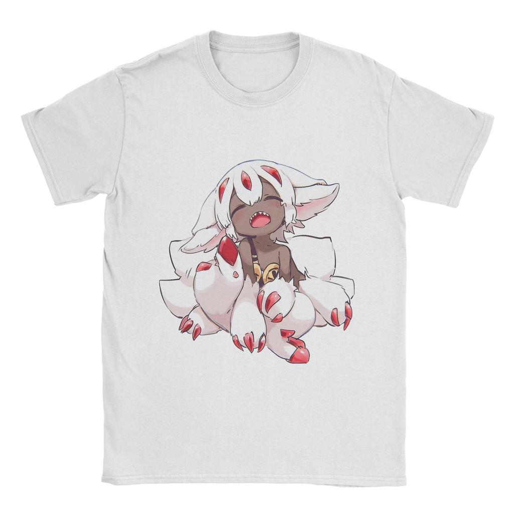 Herren T-Shirt Made in Abyss Vintage Baumwoll-T-Shirt Kurzarm Faputa T-Shirts Rundhals Kleidung Geburtstagsgeschenk