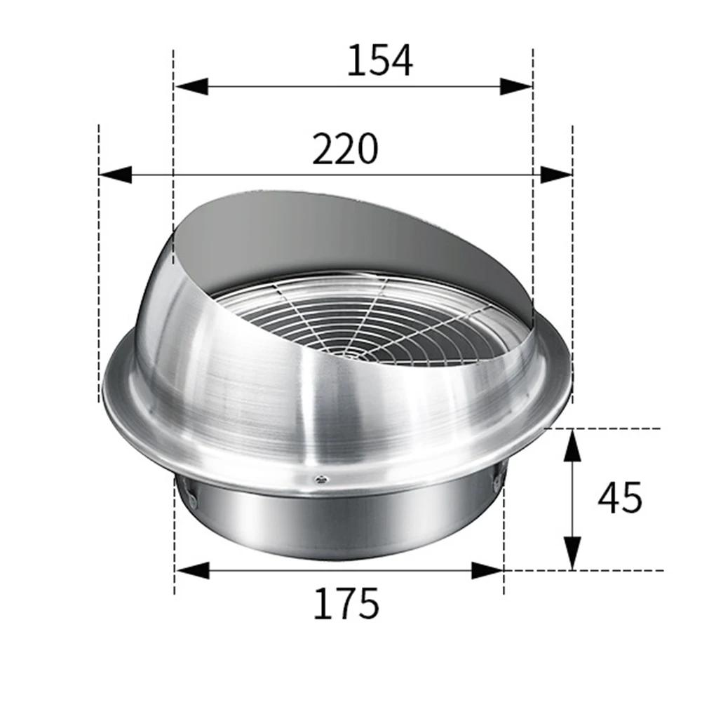 Stainless Steel Air Vent Cap Wall Ceiling Exhaust Duct Cover  Outlet Ventilation Exhaust Grille Cover Rain Cover Heating Cooling