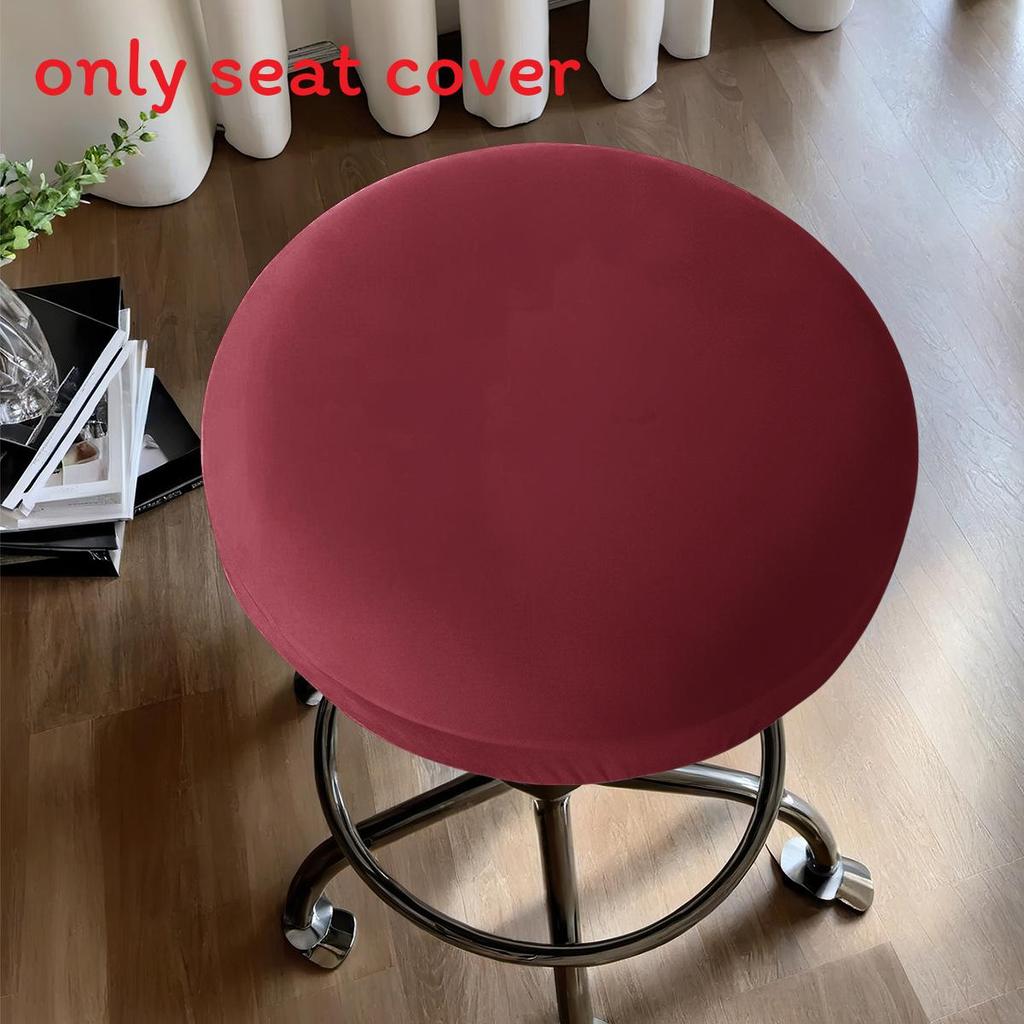 Modern Polyester Waterproof Round Stool Cover For Home Bar And Kitchen Decor