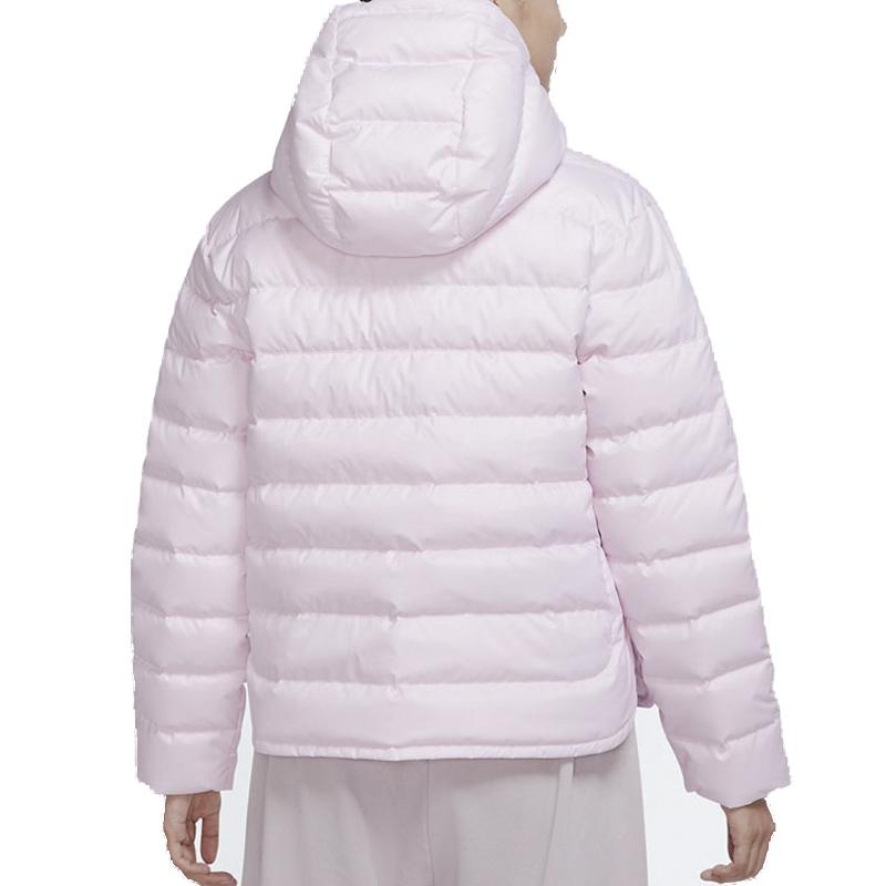 Nike Sports Casual Warm Logo Hooded Down Jacket Women Outerwear Pink DH4074-695