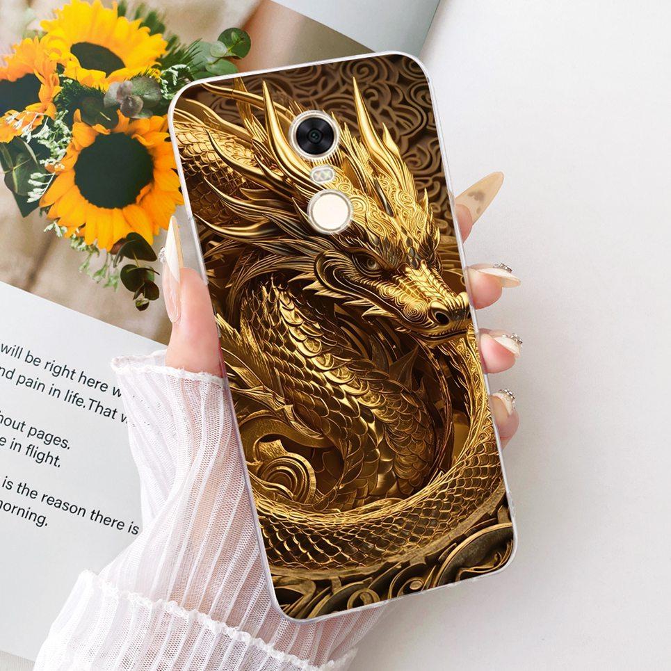 For Xiaomi Redmi 5 Plus 5Plus Redmi5 Phone Case Chinese Dragon Cute Cat Cartoon Pattern Casing Soft Clear Silicone Back Cover