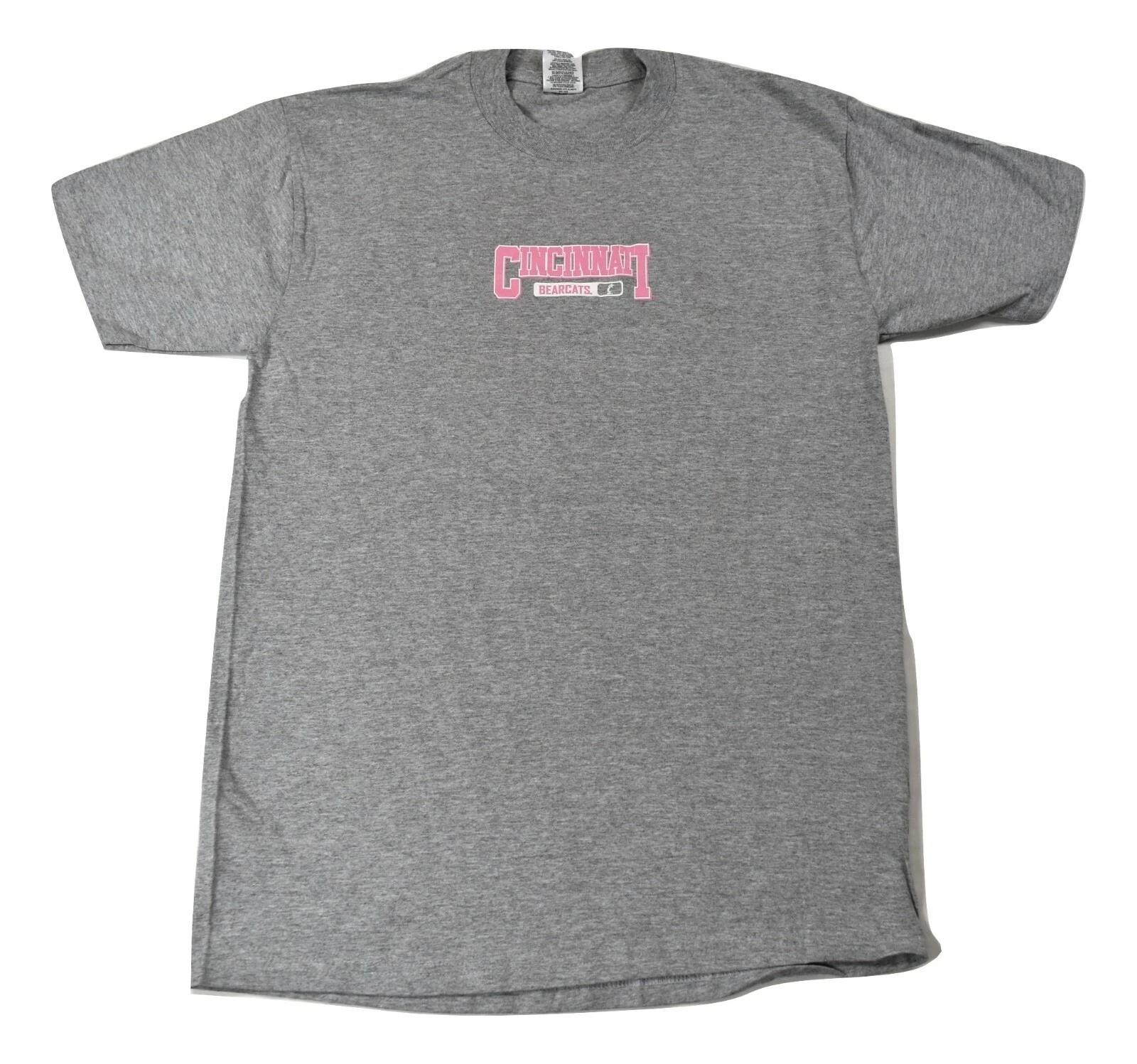 

Cincinnati Bearcats Unisex Mens Womens Gray/Pink Shirt New M 2XL