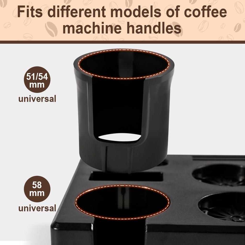 Espresso Tamping Station, 7 In1 Espresso Organizer Box Fit for 51/54/58MM Espresso Tamper, Distributor, Screen Accessories
