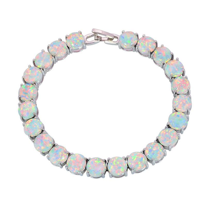 Opal Beach Round Bracelet Opal 8mm Round Bracelet Fashion Treasure Jewelry Set with Opal