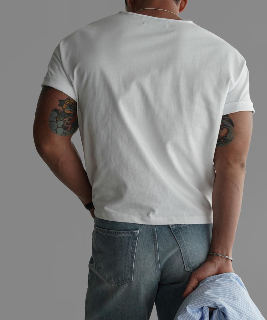 Baulopeulodeogteu Crop Layered T-Shirt Minimal [3 Colors]