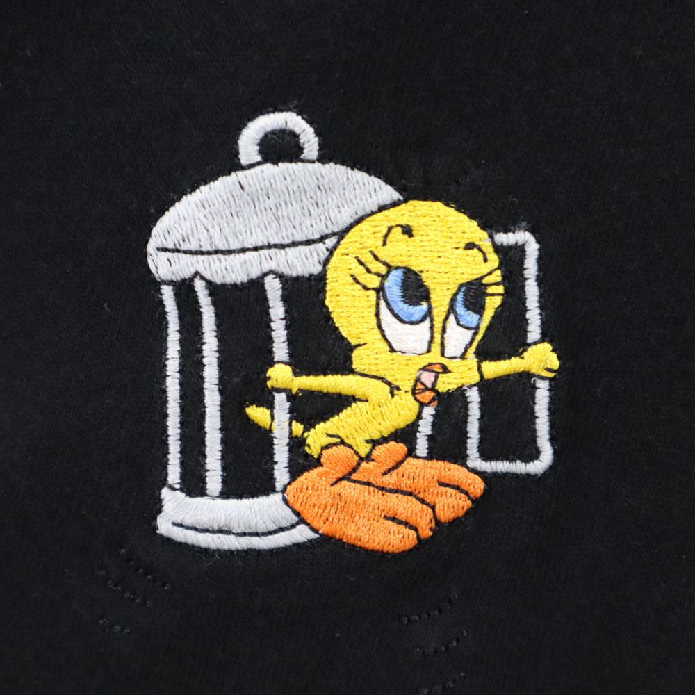 WARNER BROS. STUDIO STORE 90er Looney Tunes Tweety Sylvester Altes Kurzarm V-Ausschnitt T-Shirt Herren Gebraucht